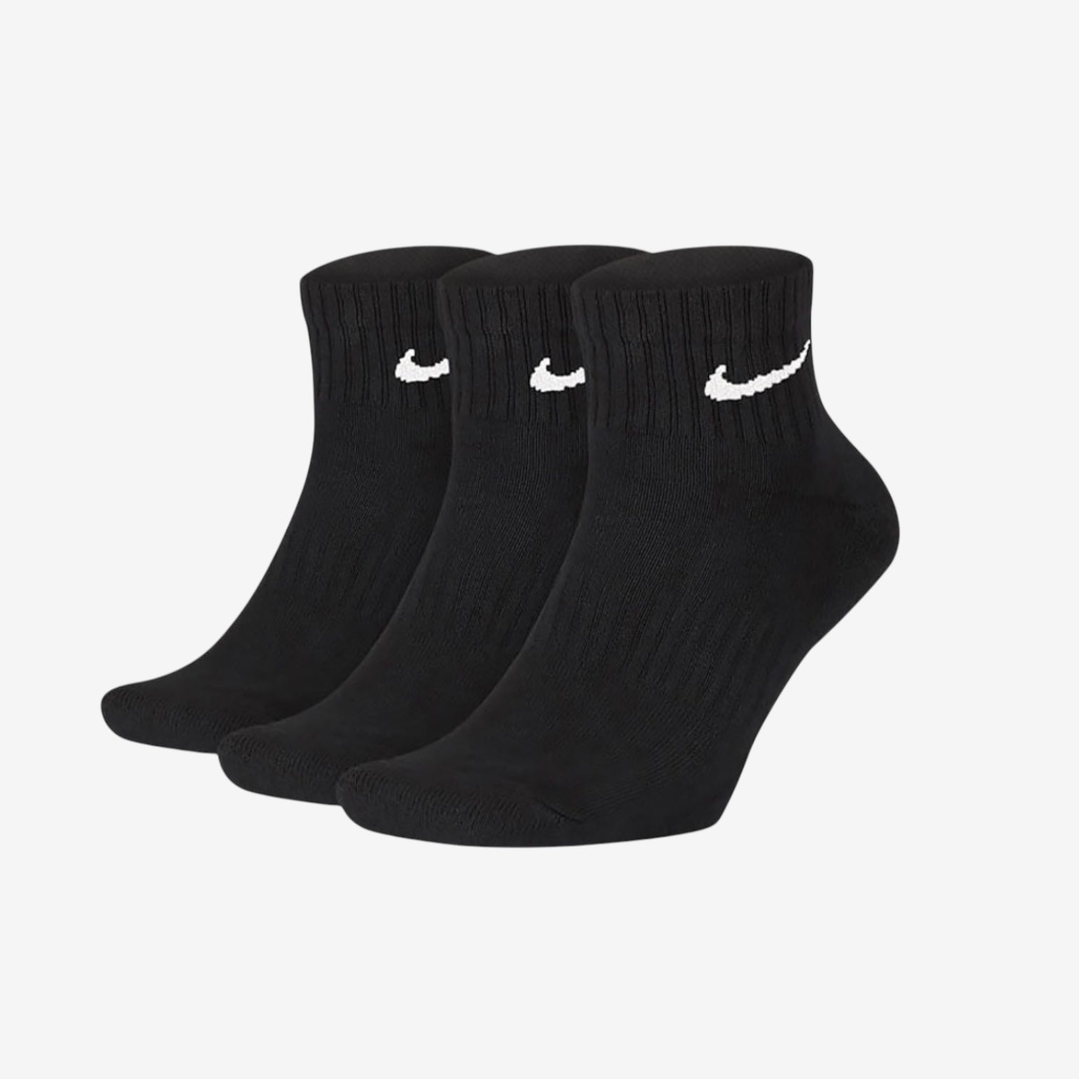 NIKE EVERYDAY CUSHIONED ANKLE SOCKS - BLACK