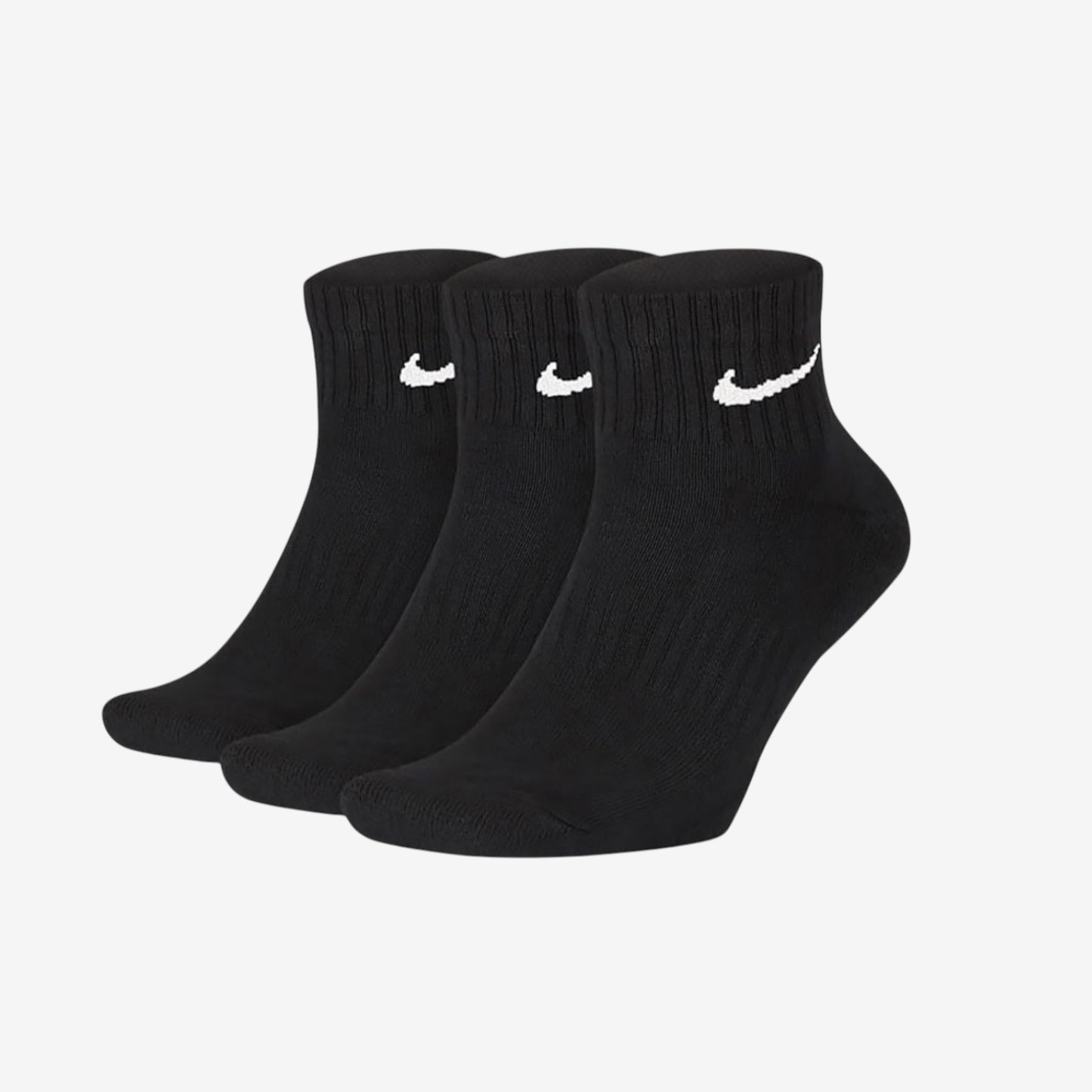 NIKE EVERYDAY CUSHIONED ANKLE SOCKS - BLACK