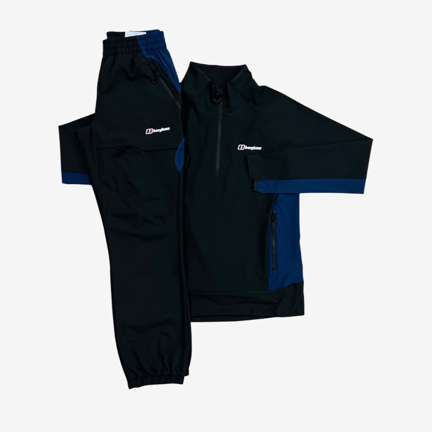 BERGHAUS WAVERTREE 1/2 ZIP TRACKSUIT - BLACK/BLUE
