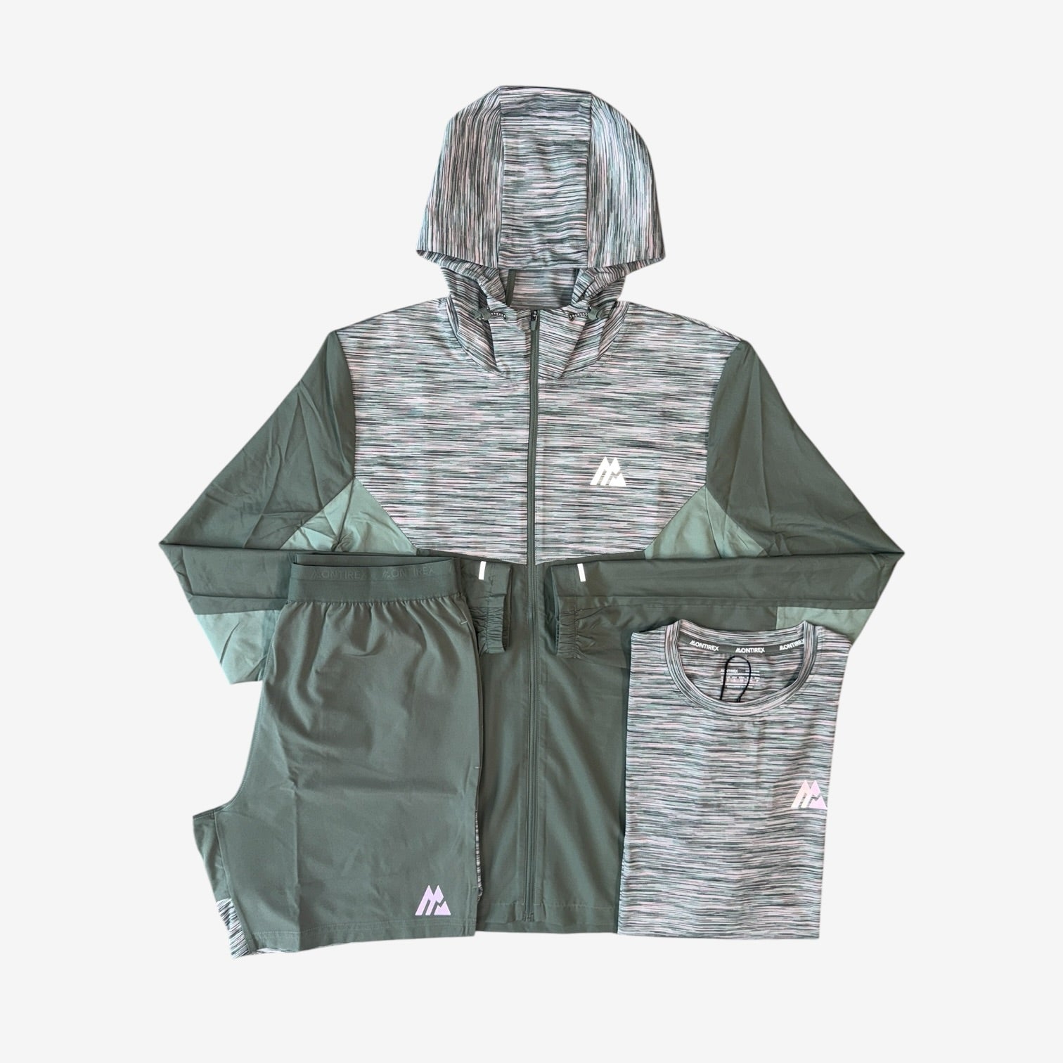 MONTIREX TRAIL THREE PEICE JACKET SET - GREEN/PINK