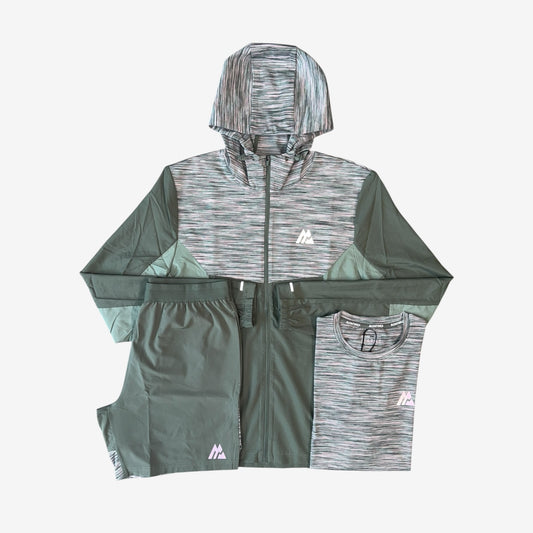 MONTIREX TRAIL THREE PEICE JACKET SET - GREEN/PINK