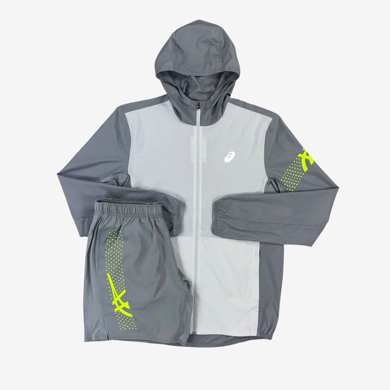 ASICS ICON JACKET SET - GREY/NEON