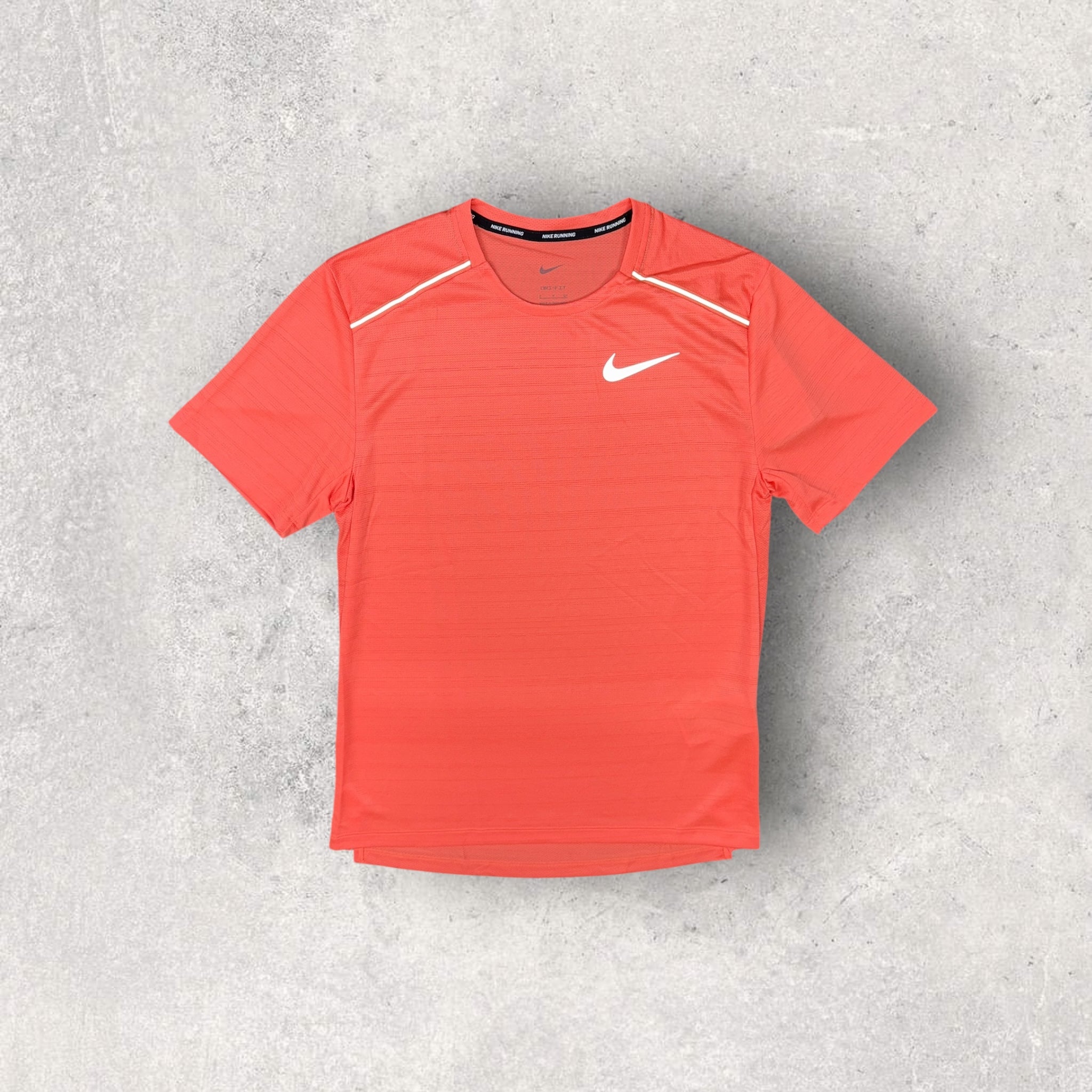NIKE MILER T-SHIRT & CHALLENGER SHORTS - WILD MANGO