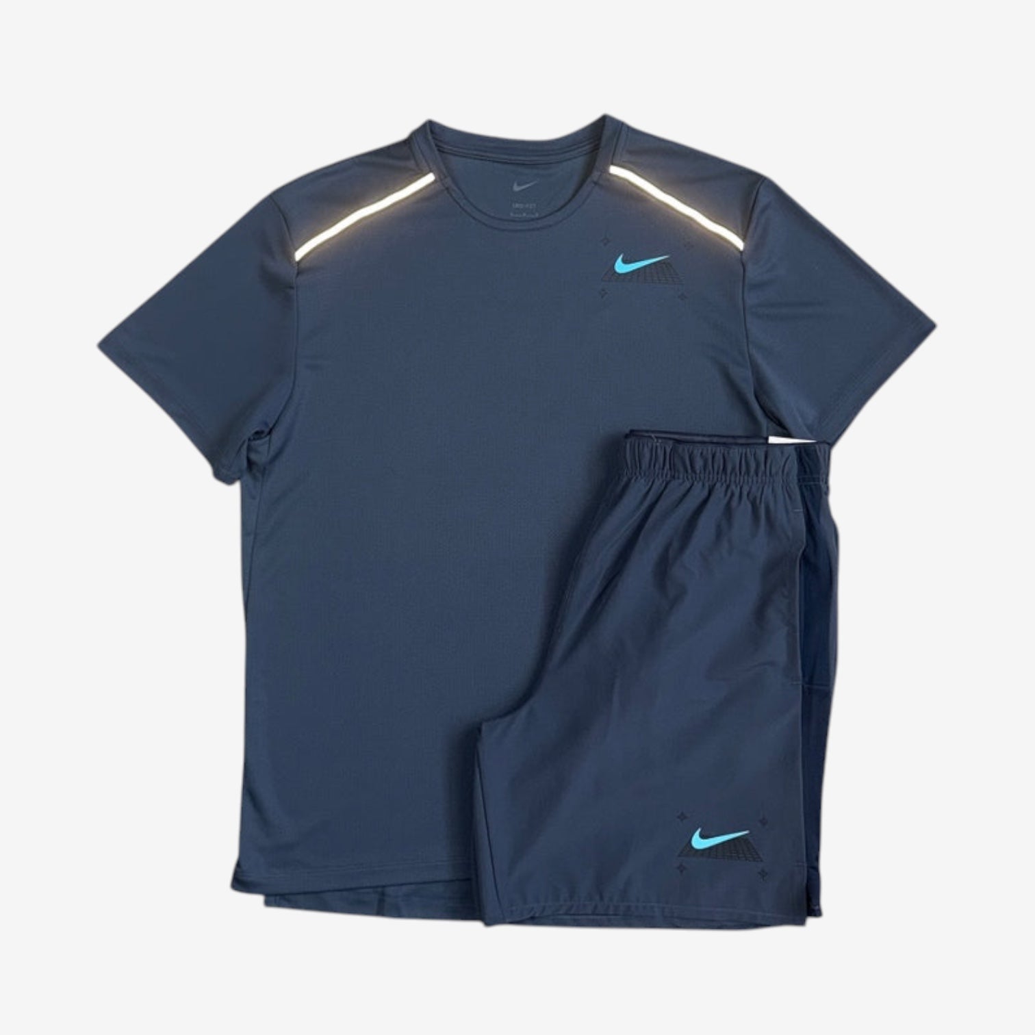 NIKE MILER GRAPHIC SHORT SET - THUNDER BLUE