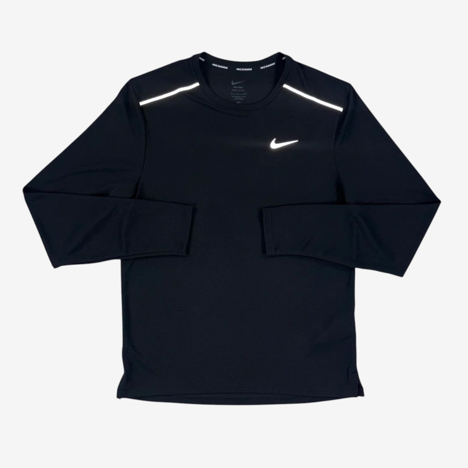 NIKE MILER 1.0 LONG SLEEVE T-SHIRT - BLACK