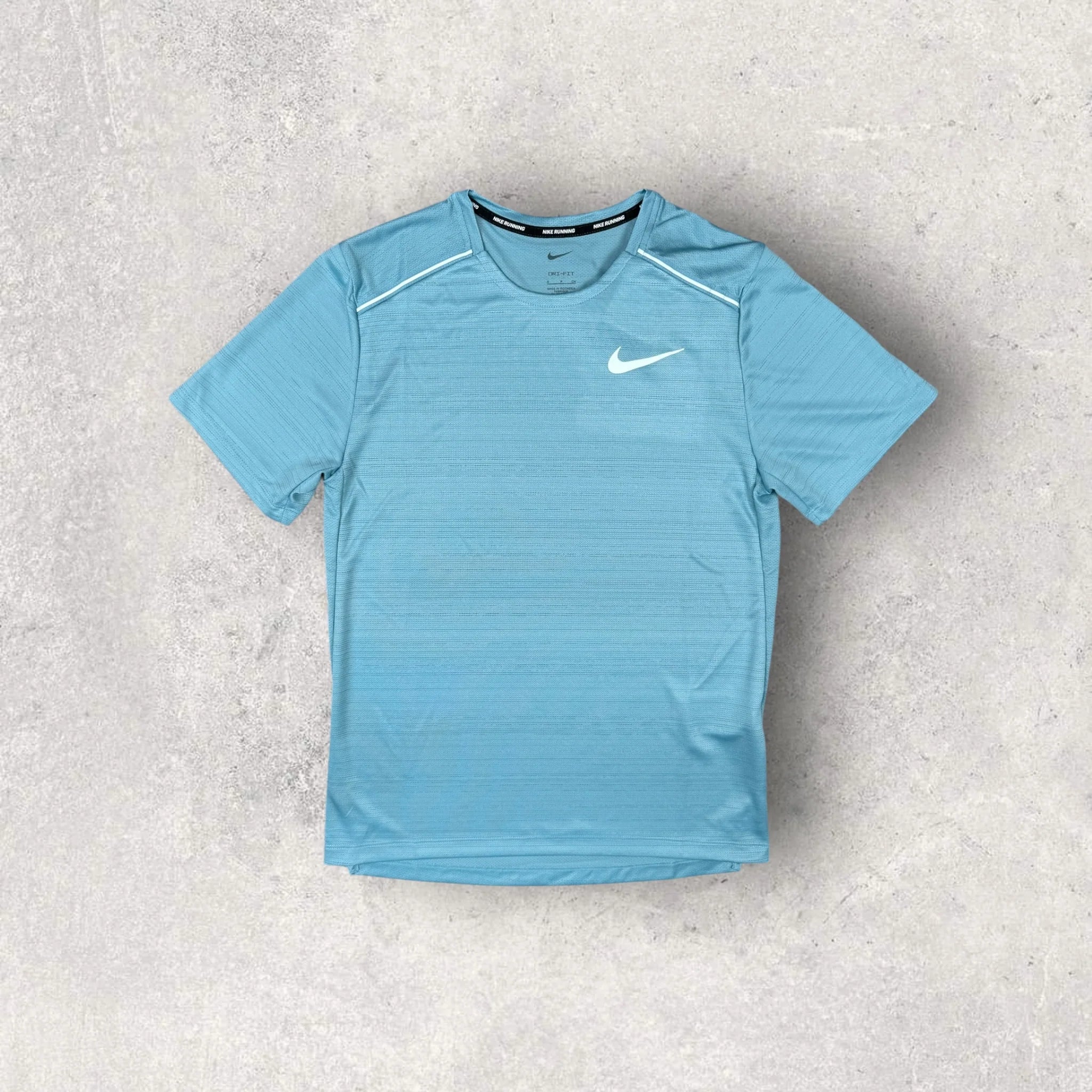 NIKE MILER 1.0 T-SHIRT / SHORT SET - DENIUM TURQUOISE /BLACK