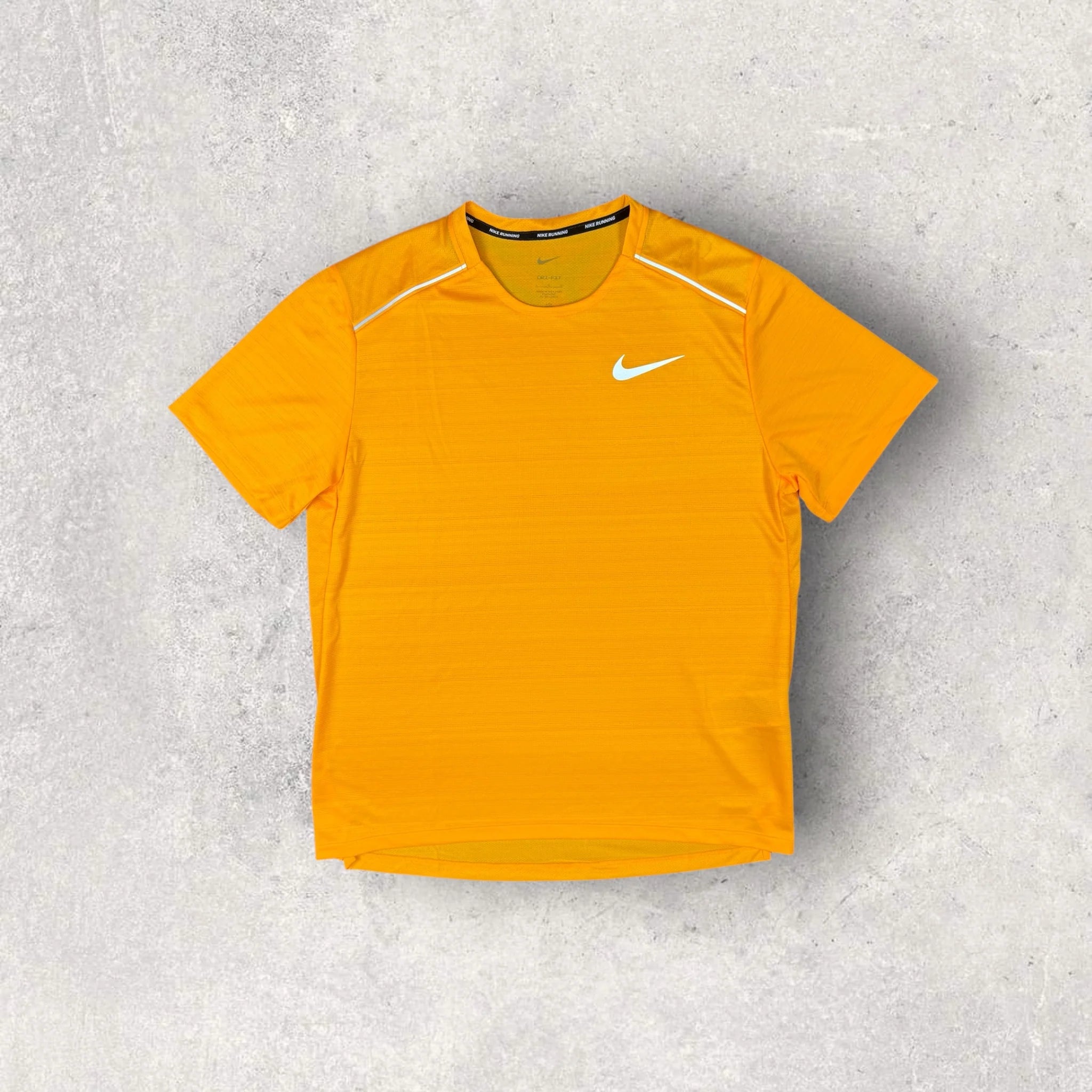 NIKE MILER 1.0 T-SHIRT / SHORT SET - SUNDIAL/BLACK