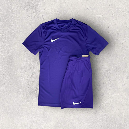 NIKE DRI-FIT SET - T-SHIRT & SHORTS - PURPLE